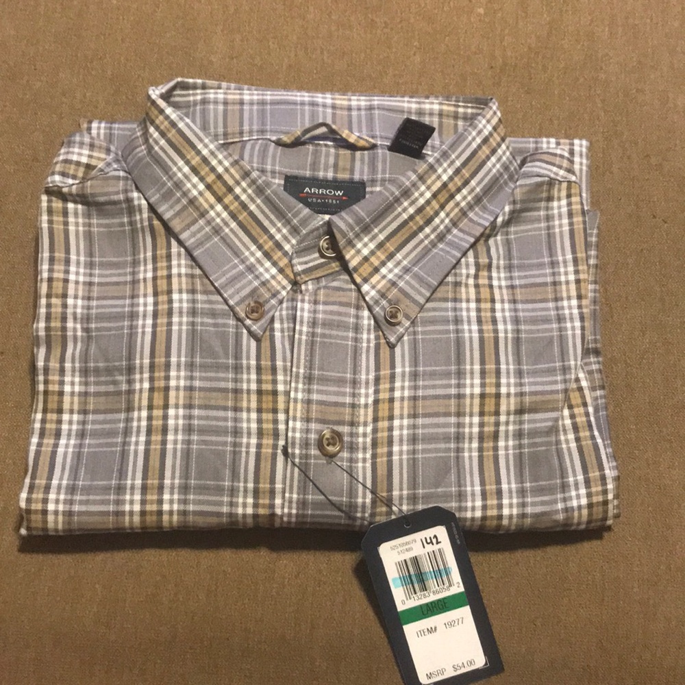 Arrow Long Sleeve Plaid Shirt